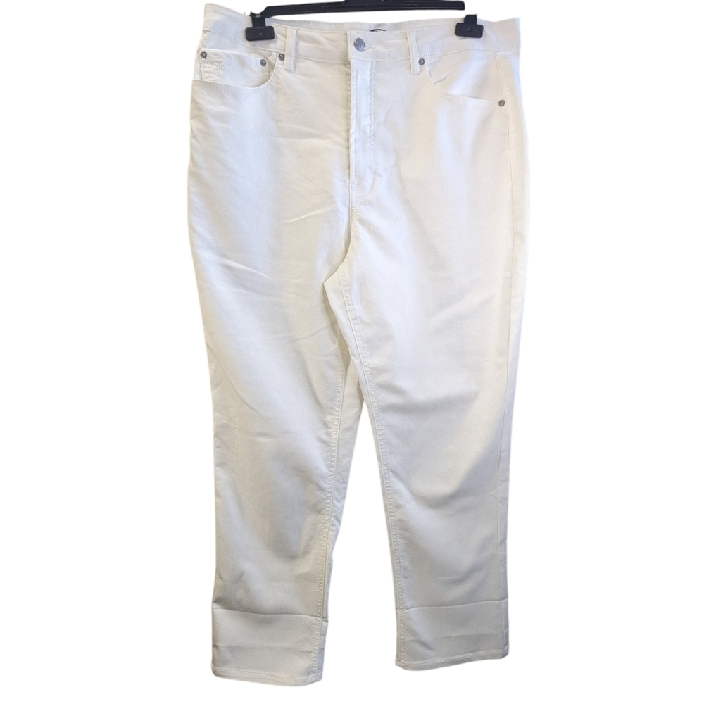 Frye Women's High Rise Crop Jeans - Off White cream Size 16